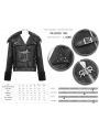 Black Gothic Punk Rock Short Winter Jacket for Men