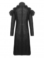 Black Gothic Punk Winter Warm Long Coat for Men