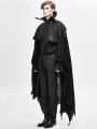 Black Halloween Gothic Vampire Irregular Long Cape for Men