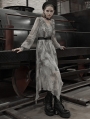 Grey Street Fashion Gothic Grunge Chiffon Irregular Long Dress