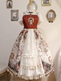 Map Of Age Of Discovery Open Front Red Classic Lolita JSK Dress