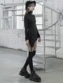 Black Street Fashion Gothic Grunge Irregular Slim Sexy Casual Short Dress