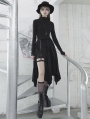 Black Street Fashion Gothic Grunge Velvet Irregular Pleated Casual Skirt