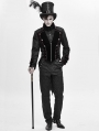 Black Retro Gothic Party Swallow Tail Coat for Men