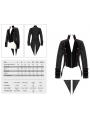 Black Retro Gothic Party Swallow Tail Coat for Men