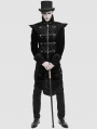 Black Retro Gothic Velvet Party Tail Coat for Men