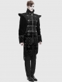 Black Retro Gothic Velvet Party Tail Coat for Men