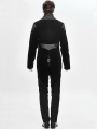 Black Velvet Retro Gothic Swallow Tail Coat for Men