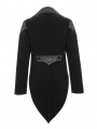 Black Velvet Retro Gothic Swallow Tail Coat for Men