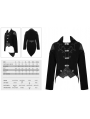 Black Velvet Retro Gothic Swallow Tail Coat for Men