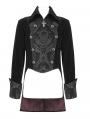 Black Velvet Retro Gothic Party Swallow Tail Coat for Men