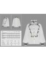 White Retro Gothic Palace Party Long Sleeve Shirt for Men