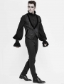 Black Retro Gothic Short Waistcoat for Men