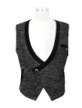 Black Retro Gothic Short Waistcoat for Men