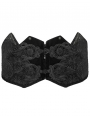 Black Retro Gothic Velvet Lace Applique Waistband for Men