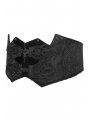 Black Retro Gothic Velvet Lace Applique Waistband for Men