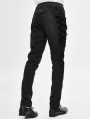 Black Vintage Gothic Party Pants for Men