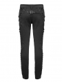 Black Vintage Gothic Party Pants for Men