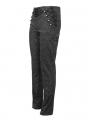 Black Vintage Gothic Jacquard Party Pants for Men