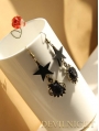 Black Vintage Five-pointed Star Pendant Earrings