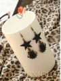 Black Vintage Five-pointed Star Pendant Earrings