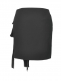 Black Gothic Grunge Punk Moto Irregular Mini Skirt