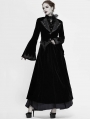 Black Vintage Gothic Velvet Long Sleeve Dress Coat for Women