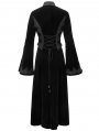 Black Vintage Gothic Velvet Long Sleeve Dress Coat for Women