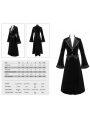 Black Vintage Gothic Velvet Long Sleeve Dress Coat for Women