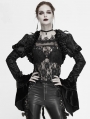 Black Vintage Gothic Short Swallow Tail Coat for Women