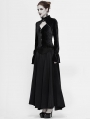 Black Vintage Elegant Gothic Velvet Hollowed-out Long Sleeve Shirt for Women