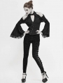 Black Vintage Gothic Slim Long Trousers for Women