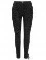 Black Vintage Gothic Slim Long Trousers for Women
