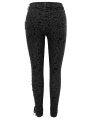 Black Vintage Gothic Slim Long Trousers for Women