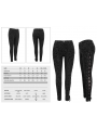 Black Vintage Gothic Slim Long Trousers for Women