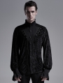 Black Vintage Gothic Palace Long Sleeve Shirt for Men