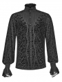 Black Vintage Gothic Palace Long Sleeve Shirt for Men