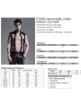 Black Gothic Punk Metal Hollow-out Chain Vest Top for Men