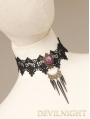 Black Lace Flower Gothic Necklace