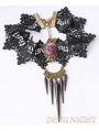 Black Lace Flower Gothic Necklace