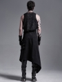 Black Gothic Punk Heavy Metal Irregular Skirt for Men