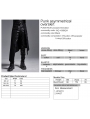 Black Gothic Punk Heavy Metal Irregular Skirt for Men