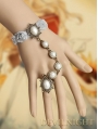 Vintage Rose Lace Pearl Lolita Bracelet Ring Jewelry