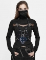 Black Gothic Punk PU Leather Harness Belt for Women