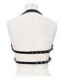 Black Gothic Punk PU Leather Harness Belt for Women