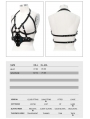 Black Gothic Punk PU Leather Harness Belt for Women