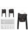 Black Fashion Gothic Sexy Off-the-Shoulder Long Sleeve Casual T-Shirt for Women
