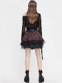 Black and Red Street Fashion Gothic Grunge Punk Plaid Mini Skirt