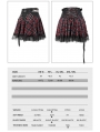 Black and Red Street Fashion Gothic Grunge Punk Plaid Mini Skirt