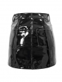 Black Sexy Gothic Latex Mini Skirt